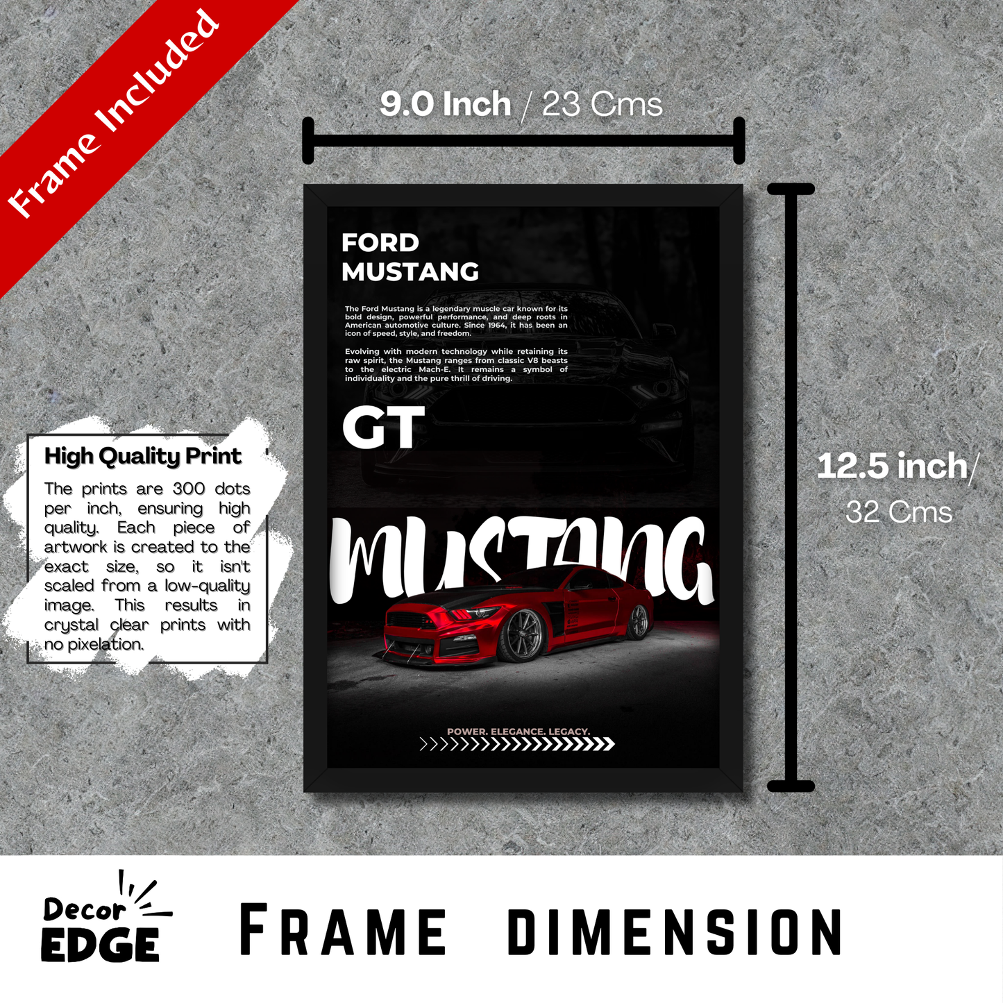 GT MUSTANG | C-V3 | CAR POSTER