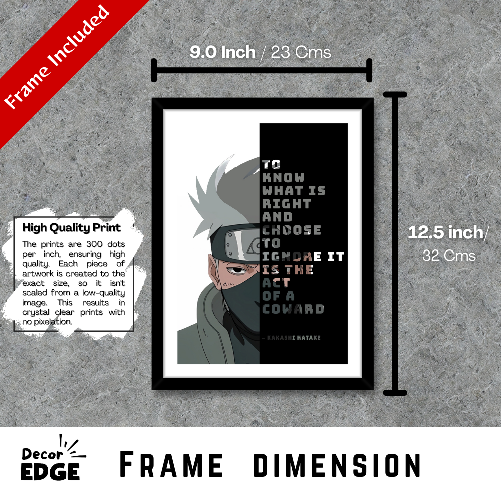 Stand for What's Right – Kakashi Quote Poster