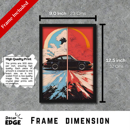 PORSCHE  911 TURBO | C-V3 | CAR POSTER