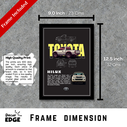TOYOTA HILUX - Premium Framed Poster