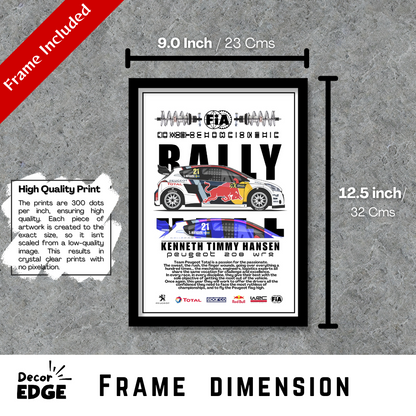 PEUGEOT 208 WR - Premium Framed Poster