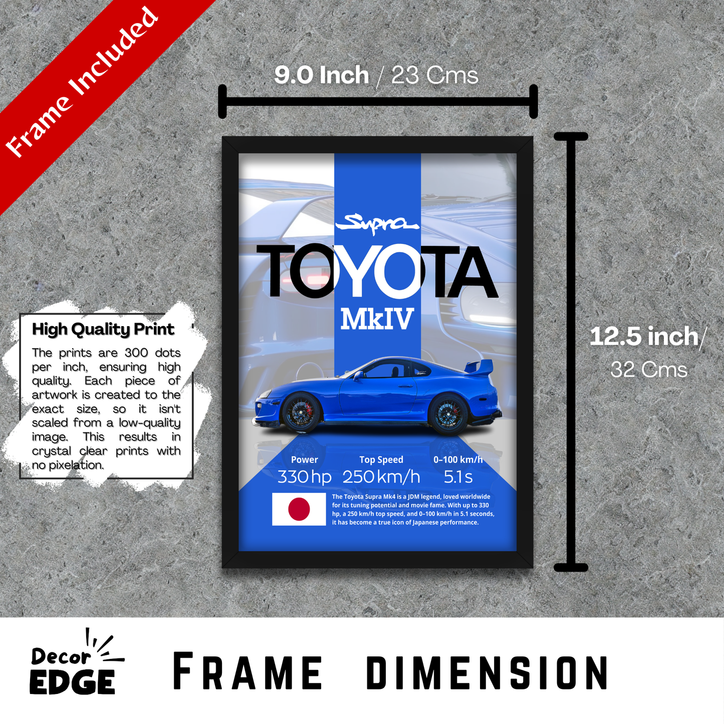 TOYOTA SUPRA MKIV | C-V4 | CAR POSTER