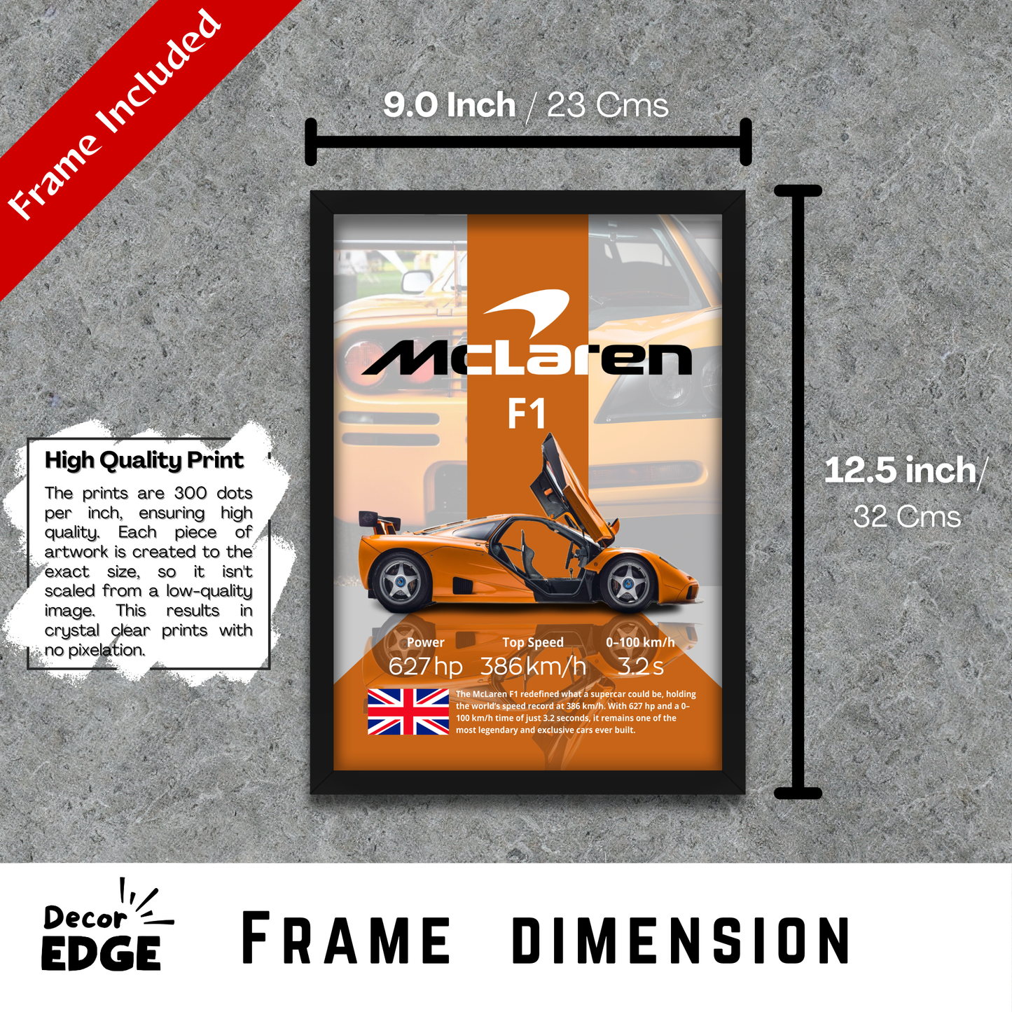 MCLAREN F1 | C-V4 | CAR POSTER