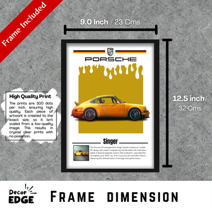 PORSCHE SINGER | C-V5 | CAR POSTER