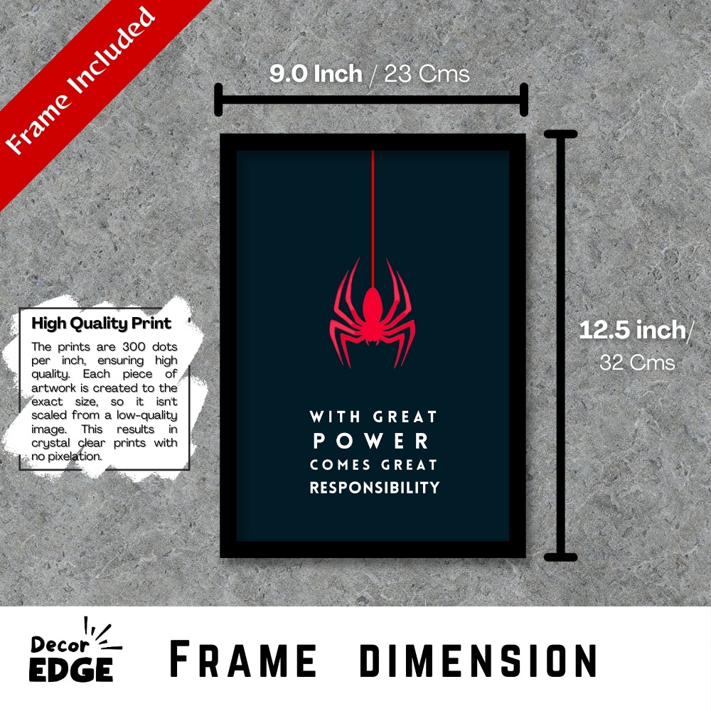 With Great Power Comes Great Responsibility - Minimalist Spider Poster