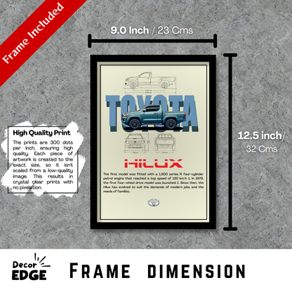 TOYOTA HILUX - Premium Framed Poster