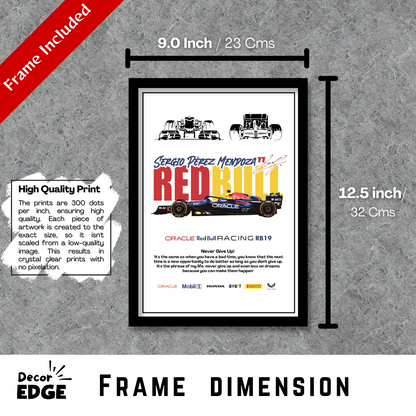 ORACLE REDBULL RACING RB19 - Premium Framed Poster