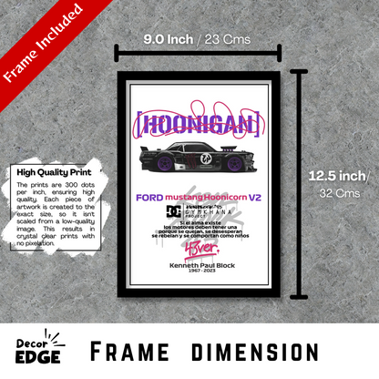 FORD MUSTANG HOONICORN V2 - Premium Framed Poster
