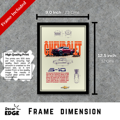 CHEVROLET S-10 ADVANTAGE 2017 - Premium Framed Poster