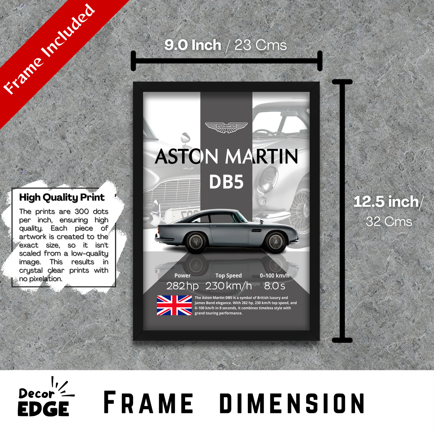 ASTON MARTIN DB5 | C-V4 | CAR POSTER