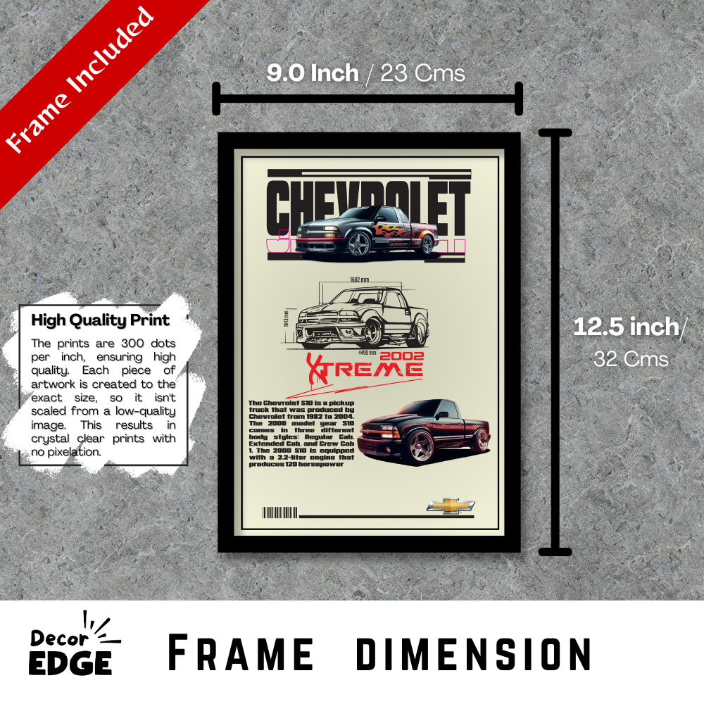 CHEVROLET XTREME 2002 - Premium Framed Poster