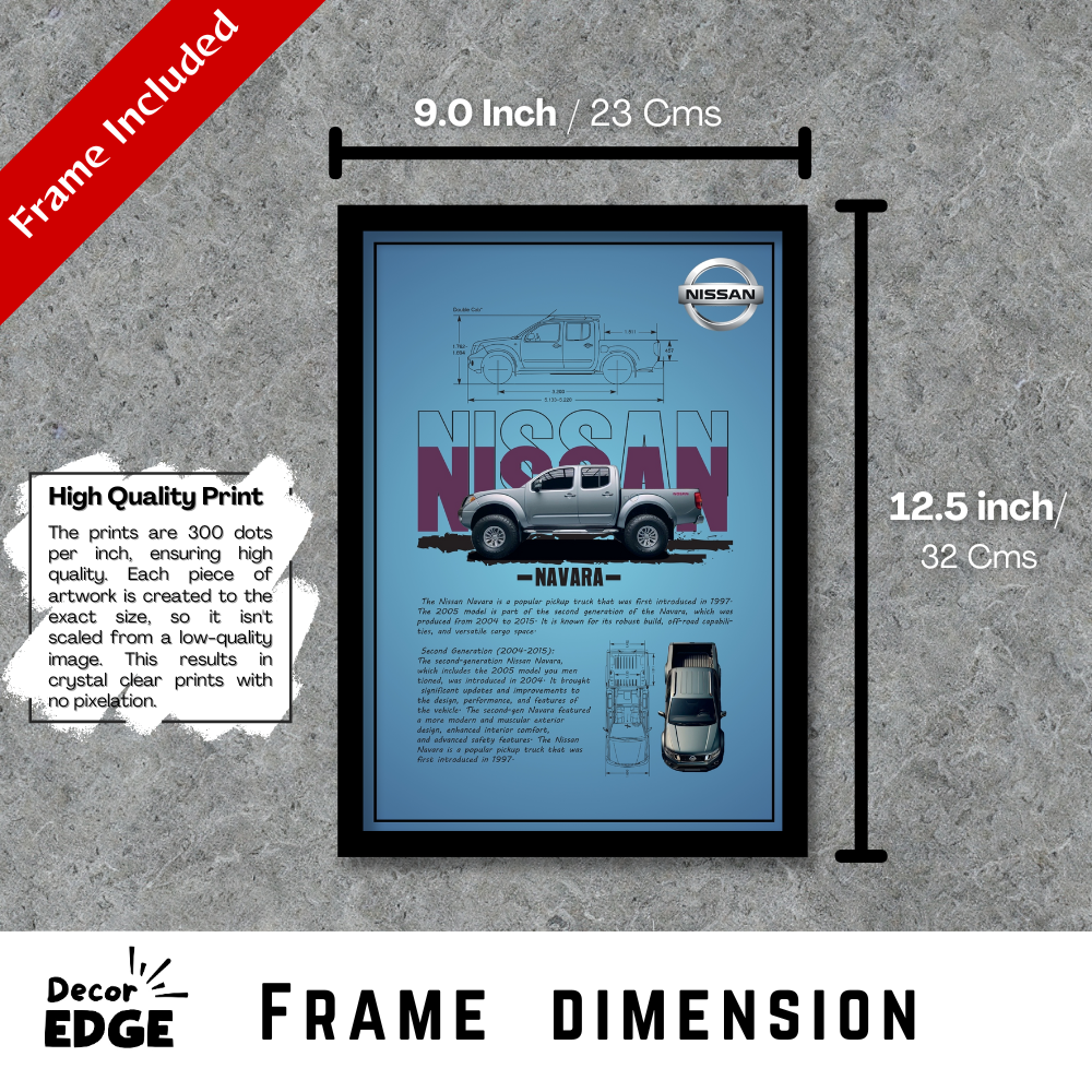 NISSAN NAVARA 2005 - Premium Framed Poster