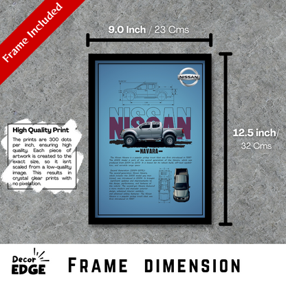 NISSAN NAVARA 2005 - Premium Framed Poster