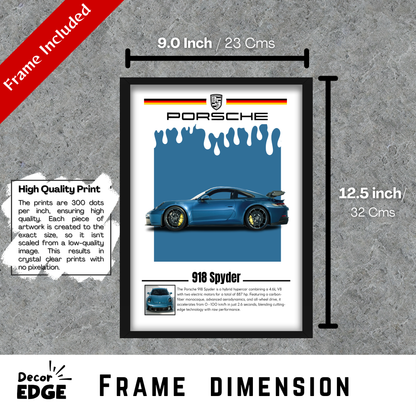 PORSCHE 918 SPYDER | C-V5 | CAR POSTER