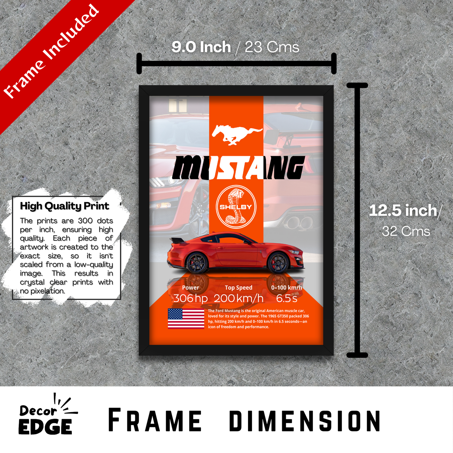 MUSTANG SHELBY | C-V4 | CAR POSTER