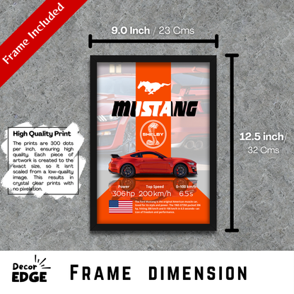 MUSTANG SHELBY | C-V4 | CAR POSTER