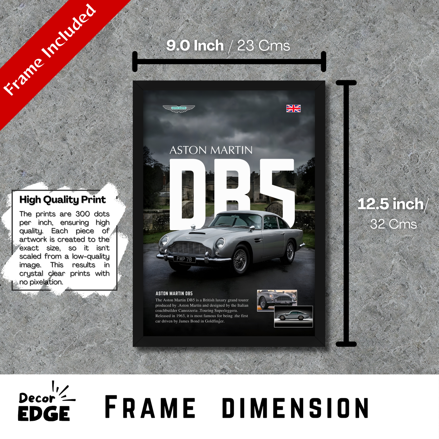 ASTON MARTIN DB5 | C-V3 | CAR POSTER