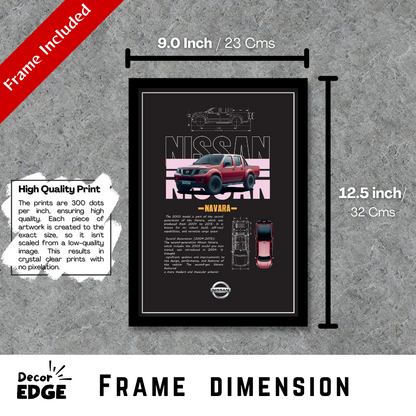 NISSAN NAVARA 2005 V1 - Premium Framed Poster