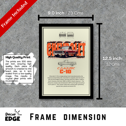 CHEVROLET CLASSIC C-10 - Premium Framed Poster