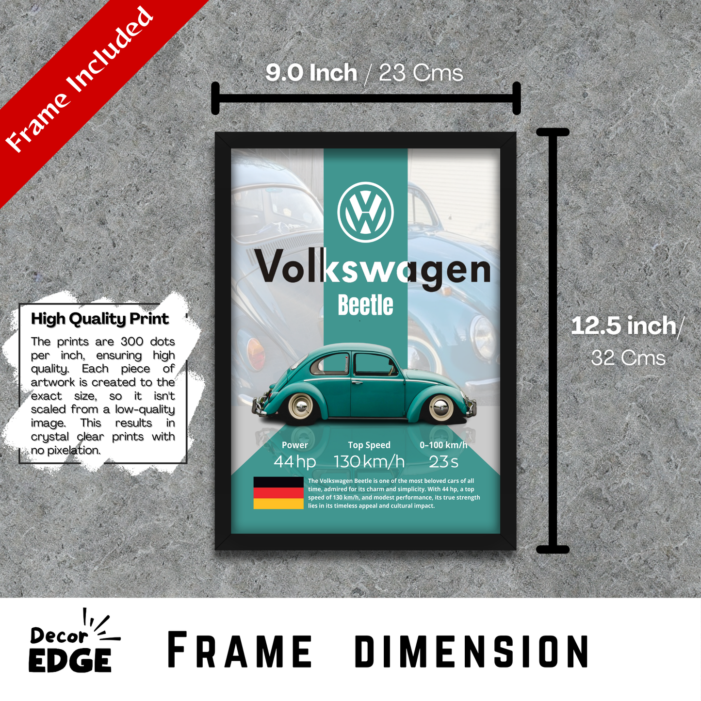 VOLKSWAGEN BEETLE | C-V4 | CAR POSTER