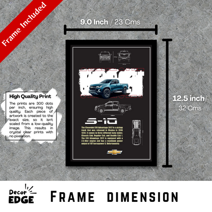 CHEVROLET S-10 ADVANTAGE 2017 - Premium Framed Poster