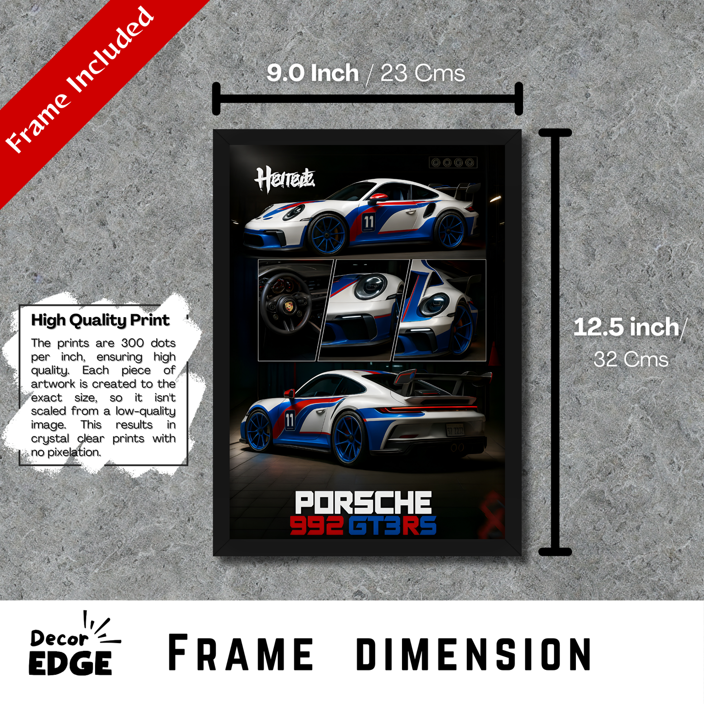 PORSCHE 992 GT3RS | C-V3 | CAR POSTER