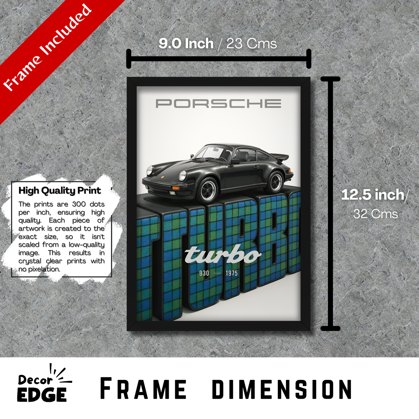 PORSCHE TURBO -1 | C-V3 | CAR POSTER