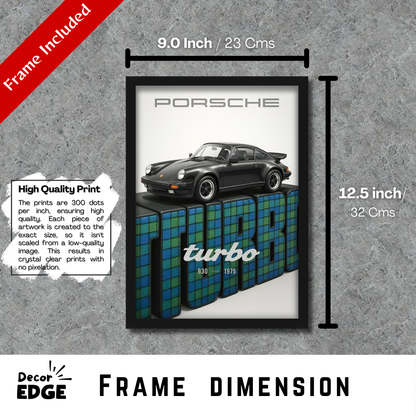 PORSCHE TURBO -1 | C-V3 | CAR POSTER