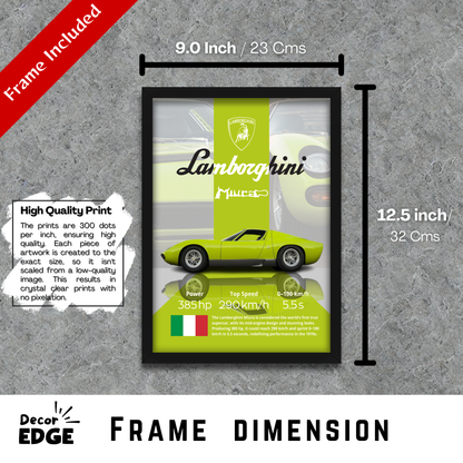 LAMBORGHINI MIURA | C-V4 | CAR POSTER