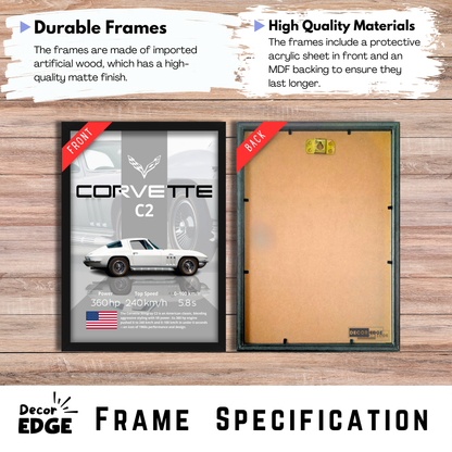 CORVETTE C2 | C-V4 | CAR POSTER