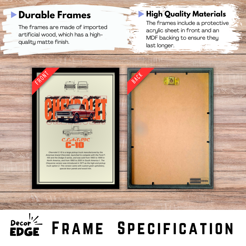 CHEVROLET CLASSIC C-10 - Premium Framed Poster
