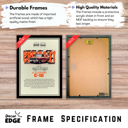 CHEVROLET CLASSIC C-10 - Premium Framed Poster