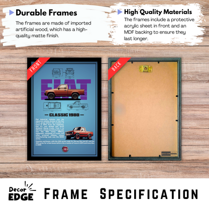 FIAT CLASSIC 1980 - Premium Framed Poster