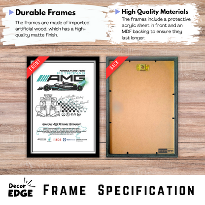 MERCEDES AMG PETRONAS MOTORSPORT - Premium Framed Poster