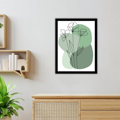 LINE ART LILIES - Themed Poster