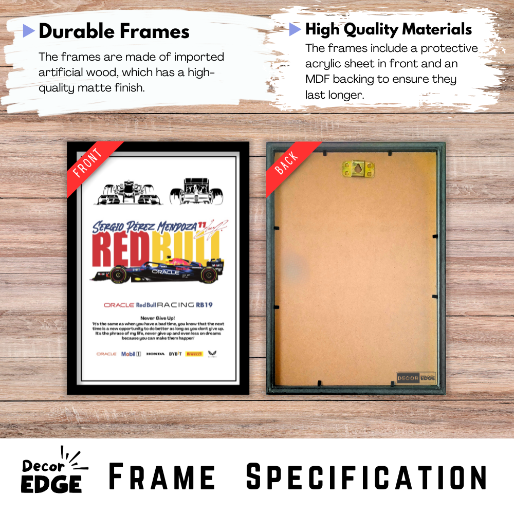 ORACLE REDBULL RACING RB19 - Premium Framed Poster