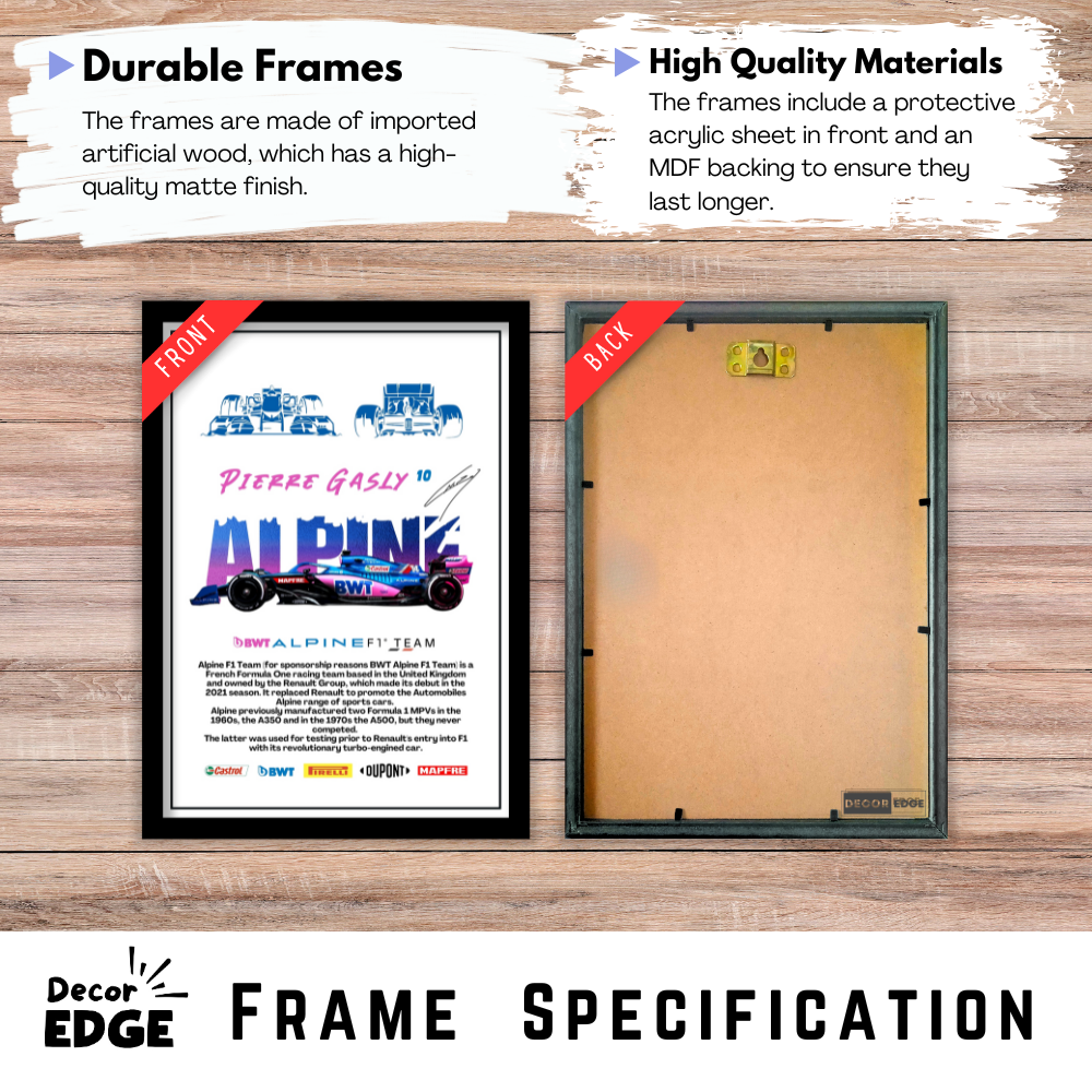 ALPINE PIERRE GASLY 10 - Premium Framed Poster