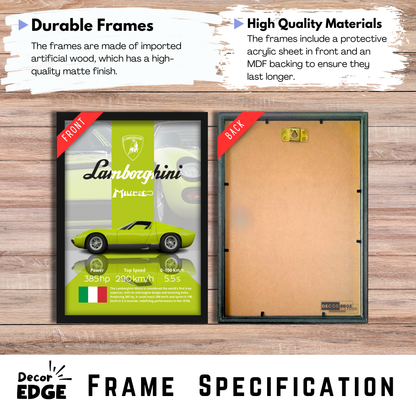 LAMBORGHINI MIURA | C-V4 | CAR POSTER