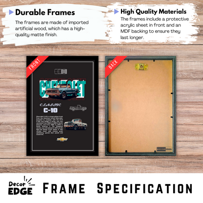 CHEVROLET CLASSIC C-10 - Premium Framed Poster