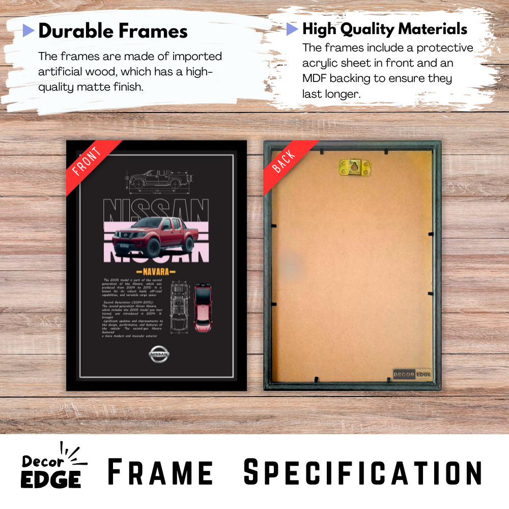 NISSAN NAVARA 2005 V1 - Premium Framed Poster