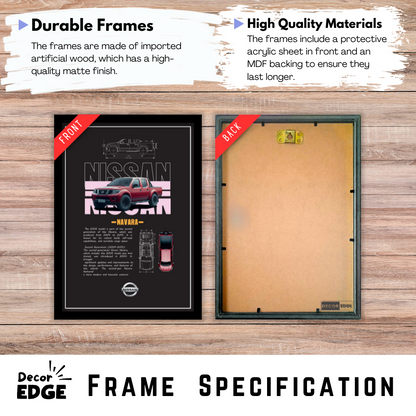 NISSAN NAVARA 2005 V1 - Premium Framed Poster