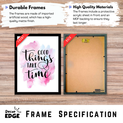 Good things take time-Premium Framed Poster