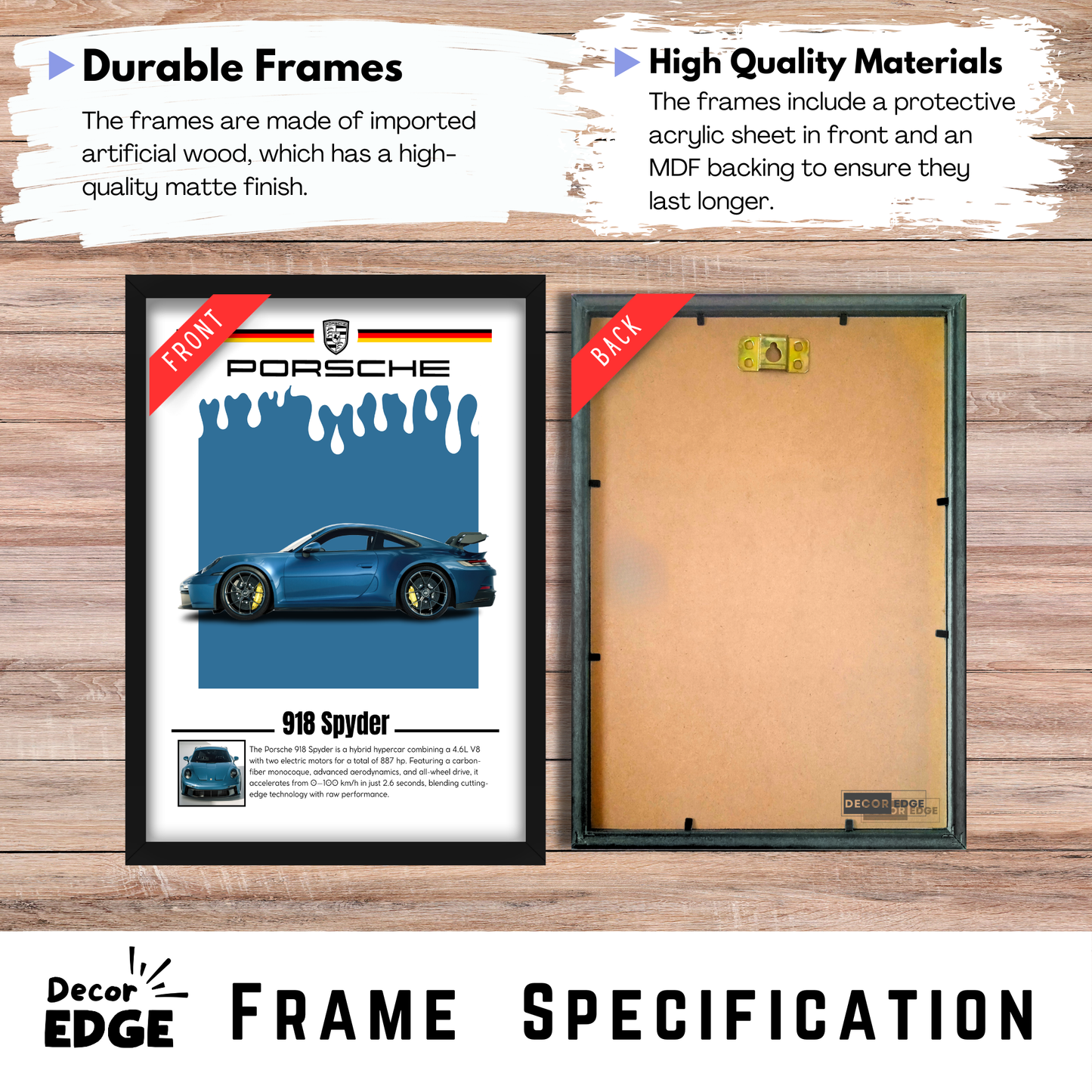 PORSCHE 918 SPYDER | C-V5 | CAR POSTER