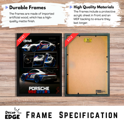 PORSCHE 992 GT3RS | C-V3 | CAR POSTER