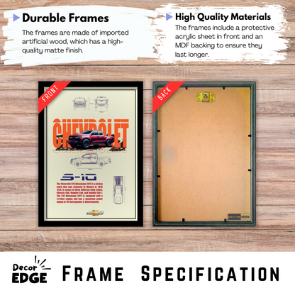 CHEVROLET S-10 ADVANTAGE 2017 - Premium Framed Poster