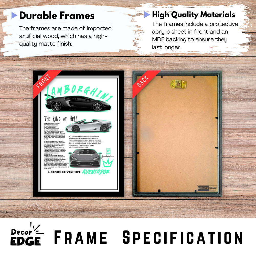 LAMBORGHINI AVENTADOR - Premium Framed Poster