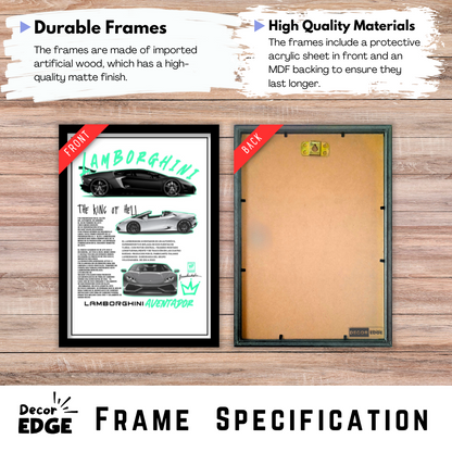 LAMBORGHINI AVENTADOR - Premium Framed Poster