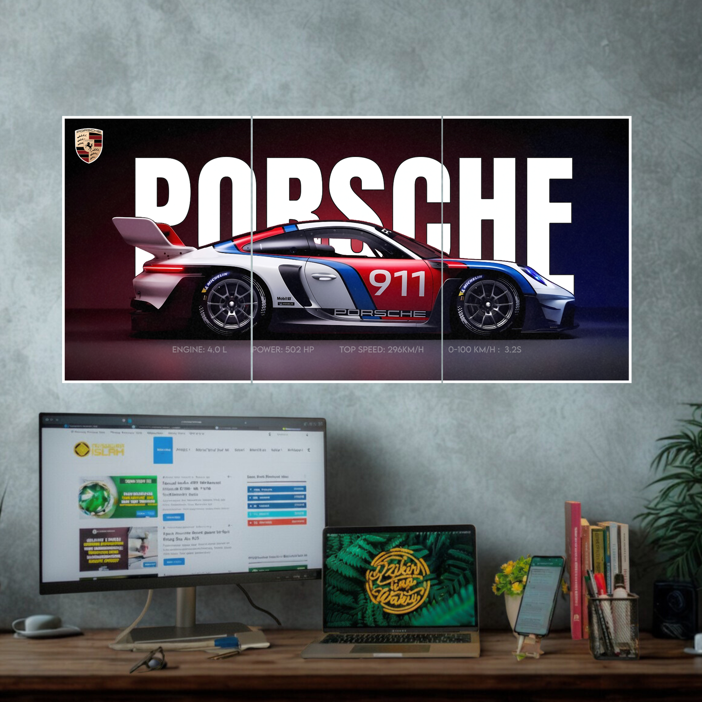 Porsche GT3 RS -Split Poster