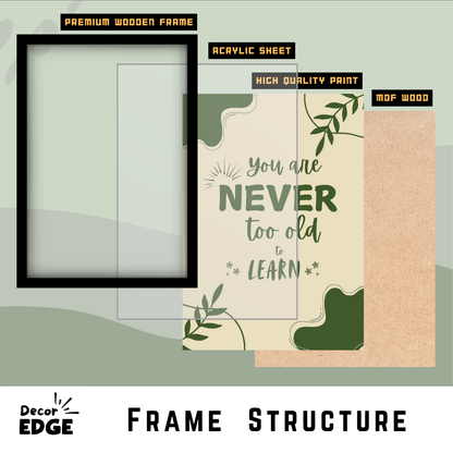 You are never too old to learn-Premium Framed Poster