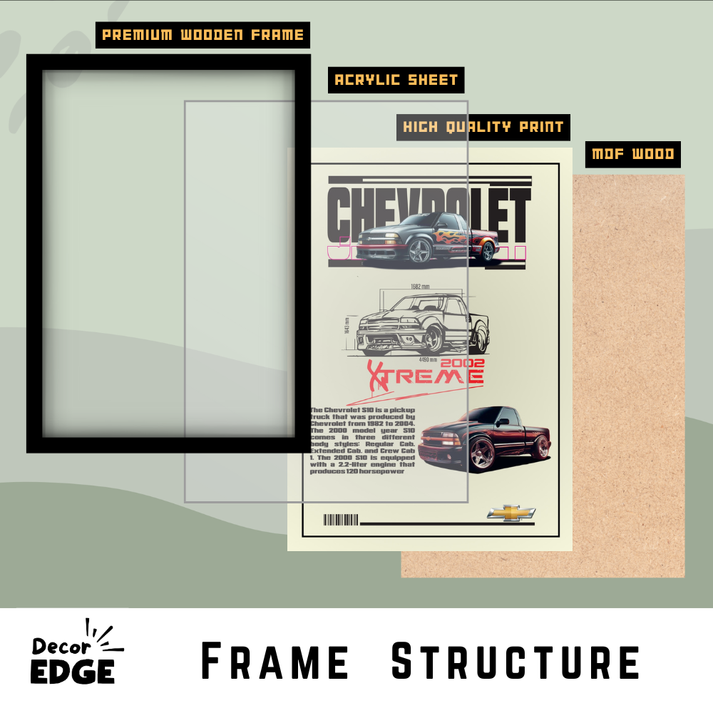 CHEVROLET XTREME 2002 - Premium Framed Poster